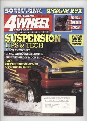 Petersen's 4 Wheel Mar 1993 Chevy 4x4 Lift Suspension Tips Magazine - Image 1