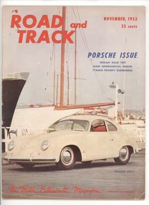 Road and Track November 1952 Porsche 356 Ferrari Duesenberg Magazine - Image 1