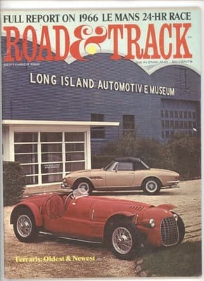 Road & Track September 1966 Le Mans 24-HR Race Magazine - Image 1