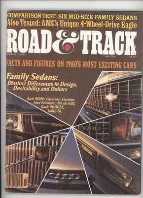 Road & Track March 1980 Facts Figures 1980's Most Exciting Cars Magazine - Image 1