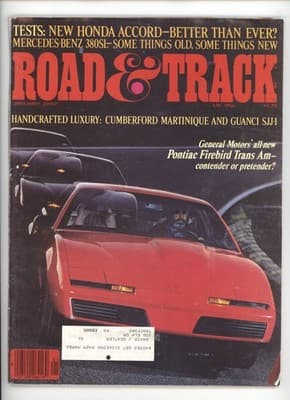 Road & Track January 1982 Trans Am Firebird Car Magazine - Image 1