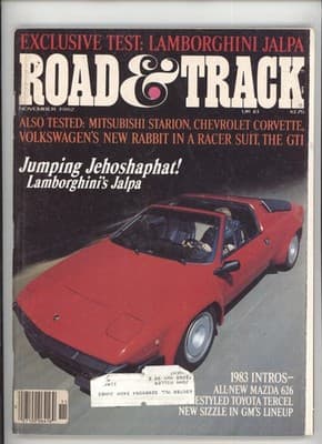 Road & Track November 1982 Lamborghini Jalpa Car Magazine - Image 1