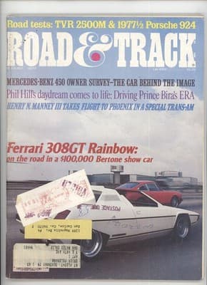 Road & Track August 1977 Porsche 924 Ferrari 308GT Mercedes Magazine - Image 1