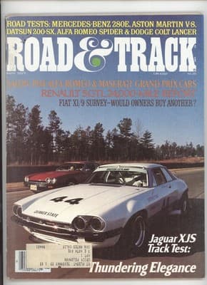 Road & Track May 1977 Jaguar XJS Track Test Magazine - Image 1