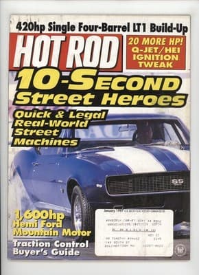 Hot Rod January 1997 LT1 Build-Up Muscle Car Magazine - Image 1