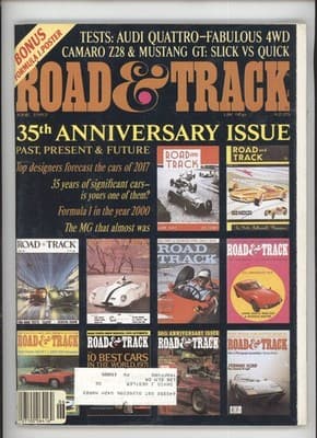 Road & Track June 1982 35th Anniversary Formula 1 Poster Magazine - Image 1