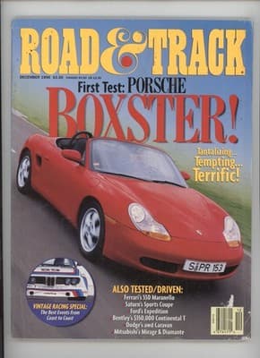 Road & Track December 1996 Porsche Boxster First Test Car Magazine - Image 1
