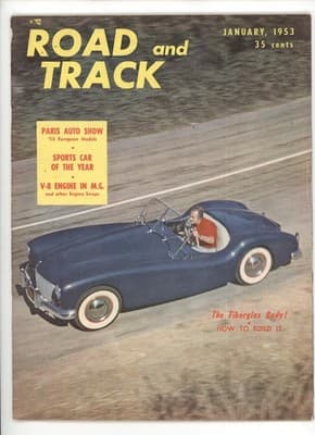 Road and Track January 1953 Paris Auto Show Sports Car Magazine - Image 1