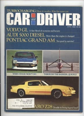 Car & Driver April 1980 Turbocharging How It Works Magazine - Image 1