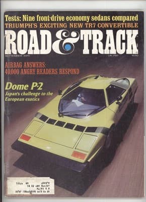 Road & Track September 1979 Dome P-2 Economy Sedans Magazine - Image 1