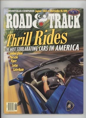 Road & Track August 1997 Lamborghini Convertible Comparison Magazine - Image 1