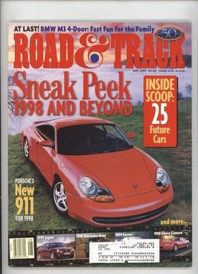 Road & Track May 1997 Porsche 911 BMW M3 Future Cars Magazine - Image 1