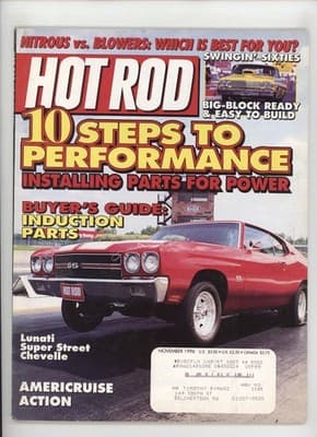 Hot Rod November 1996 Nitrous vs Blowers Performance Magazine - Image 1