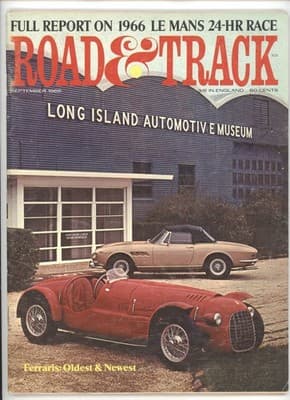 Road & Track September 1966 Le Mans 24-HR Race Magazine - Image 1