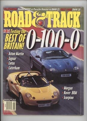Road & Track September 1999 Best of Britain Jaguar Lotus Magazine - Image 1