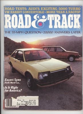Road & Track October 1980 Audi 5000 Turbo VW Rabbit Magazine - Image 1