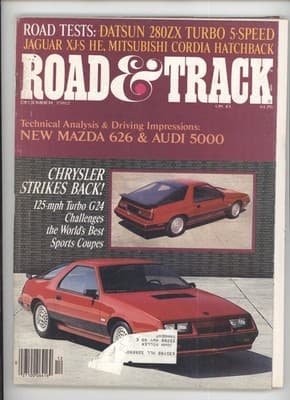 Road & Track December 1982 Chrysler Turbo G24 Magazine - Image 1