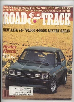 Road & Track August 1979 Healey Fiesta Mercedes 300TD Alfa V6 Magazine