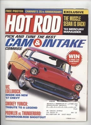 Hot Rod November 2001 Camaro 35th Hemi Magazine