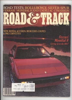 Road & Track November 1981 Ferrari Mondial 8 Car Magazine