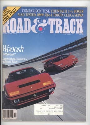 Road & Track February 1982 Lamborghini Countach Ferrari Boxer Magazine