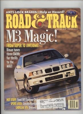 Road & Track July 1997 BMW M3 Anti-Lock Brakes Magazine