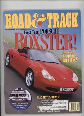 Road & Track December 1996 Porsche Boxster First Test Magazine