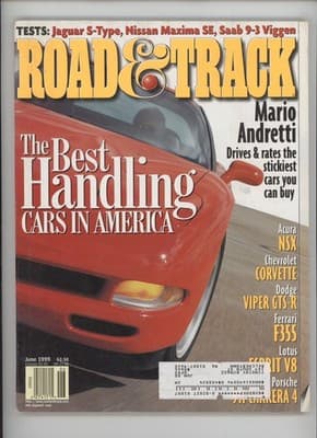 Road & Track June 1999 Best Handling Cars in America Magazine