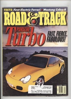 Road & Track April 2000 Porsche Turbo Car Magazine