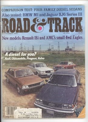 Road & Track September 1980 Diesel Sedans Car Magazine