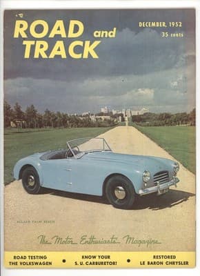 Road and Track December 1952 Volkswagen Road Test Vintage Car Magazine