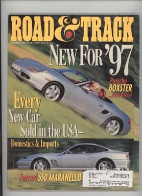 Road & Track October 1996 Porsche Boxster New Cars Magazine