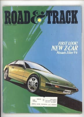 Road & Track August 1983 Nissan 300 ZX V-6 Sports Car Magazine