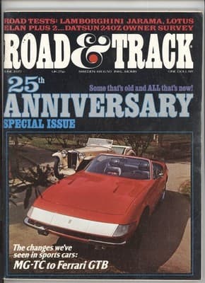 Road & Track June 1972 25th Anniversary Special Lamborghini Magazine