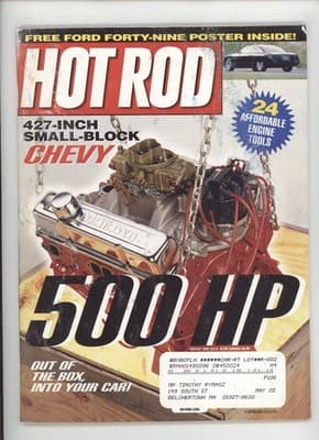 Hot Rod August 2001 427 Chevy Small-Block Engine Magazine