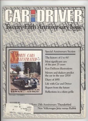 Car and Driver July 1980 25th Anniversary Thunderbird Jetta Magazine