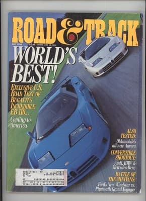 Road & Track July 1994 Bugatti EB 110 Exclusive US Road Test Magazine