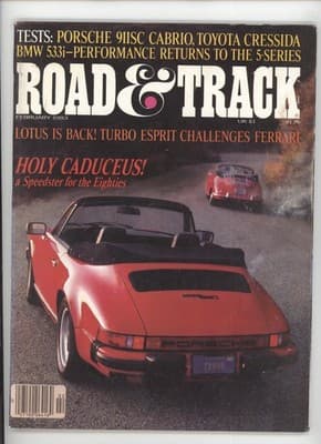 Road & Track February 1983 Porsche 911SC Cabrio BMW 533i Magazine