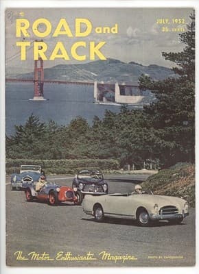 Road and Track July 1952 Golden Gate Bridge Vintage Car Magazine