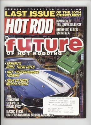 Hot Rod December 1999 Future of Hot Rodding Last Issue Magazine