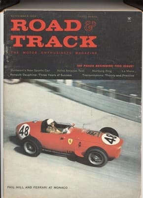 Road & Track September 1959 Ferrari Monaco Phil Hill Magazine