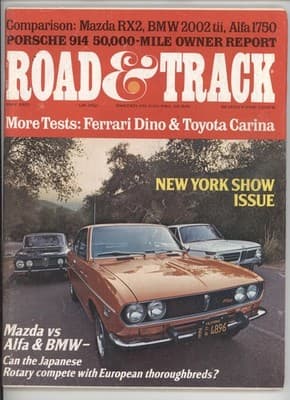 Road & Track May 1972 Mazda RX2 vs BMW 2002tii Alfa Magazine