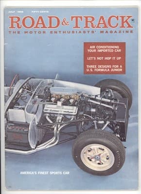 Road & Track July 1959 Air Conditioning Import Car Magazine