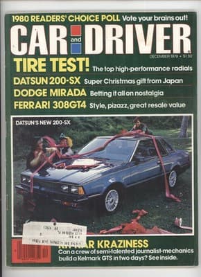 Car and Driver December 1979 Datsun 200-SX Tire Test Car Magazine