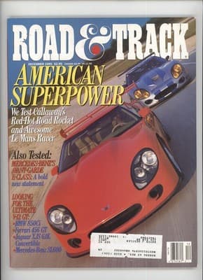 Road & Track December 1995 Callaway Corvette Mercedes E Class Magazine