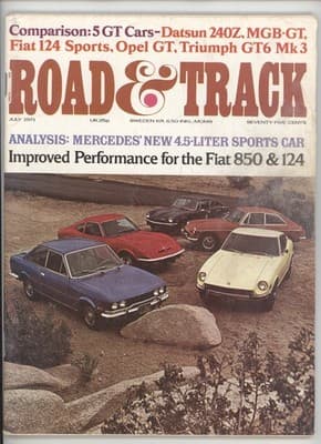 Road & Track July 1971 Datsun 240Z Mercedes 450SL Car Magazine