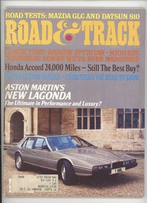 Road & Track April 1977 Aston Martin Lagonda Car Magazine