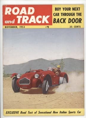 Road & Track November 1953 Italian Sports Car Test Magazine