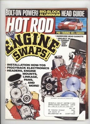 Hot Rod November 1999 Bolt-On Power Engine Swaps Magazine
