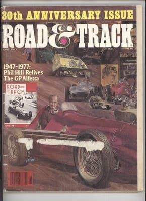 Road & Track June 1977 30th Anniversary Phil Hill GP Alfetta Magazine